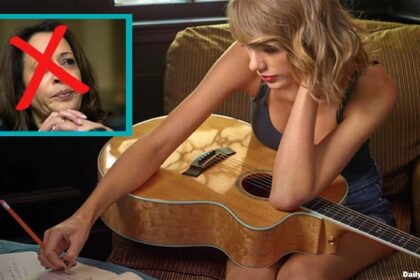 Taylor Swift writing a song after endorsing Kamala Harris for president.