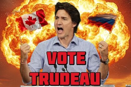 Canada Prime Minister Justin Trudeau threatening Russia with nuclear war to defend Ukraine.