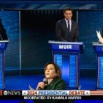 Presidential debate between Donald Trump and Kamala Harris on ABC.