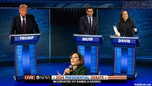 Presidential debate between Donald Trump and Kamala Harris on ABC.