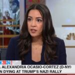 AOC on MSNBC discussing Donald Trump's Madison Square Garden rally.