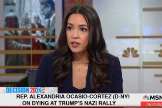 AOC on MSNBC discussing Donald Trump's Madison Square Garden rally.