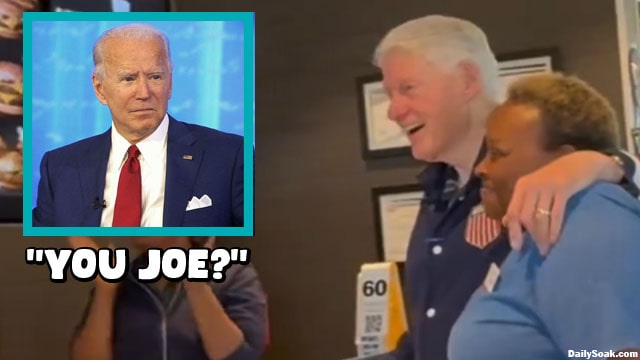 Bill Clinton getting mistaken for Joe Biden inside a Georgia McDonald's.