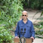 Joe Biden in the Brazilian Amazon rainforest.