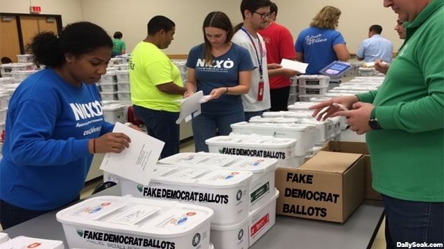 California poll workers counting 2024 presidential election ballots.