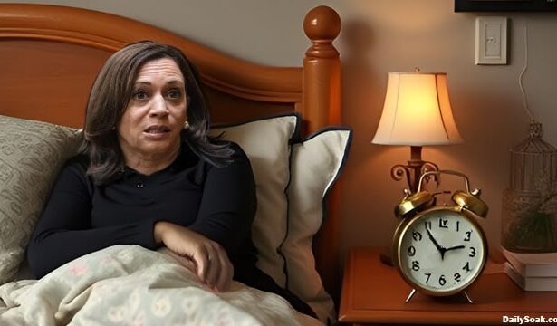 Kamala Harris waiting for all the ballot dumps on Election night.
