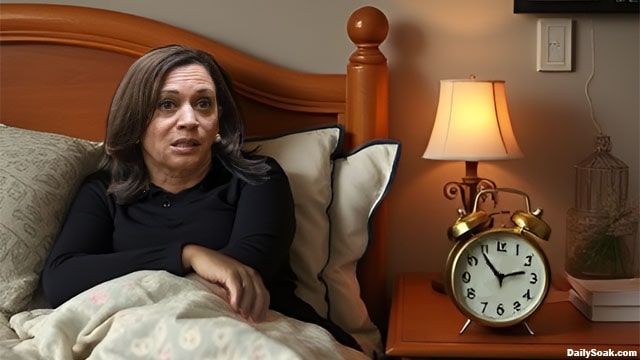 Kamala Harris waiting for all the ballot dumps on Election night.