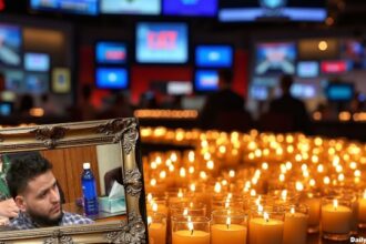 MSNBC vigil after illegal alien found guilty of murdering Laken Riley.