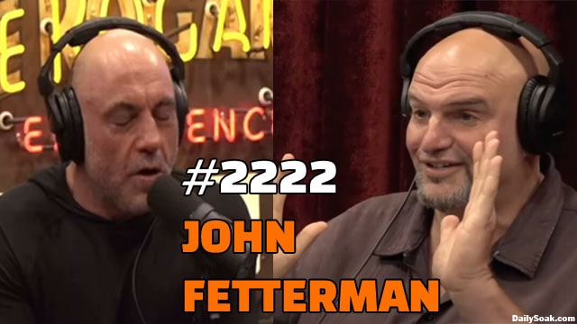 John Fetterman taking Kamala Harris' place on the Joe Rogan podcast.