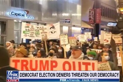 Democrat voters protesting Donald Trump's election win.