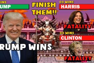 Donald Trump defeats Kamala Harris and Hillary Clinton.