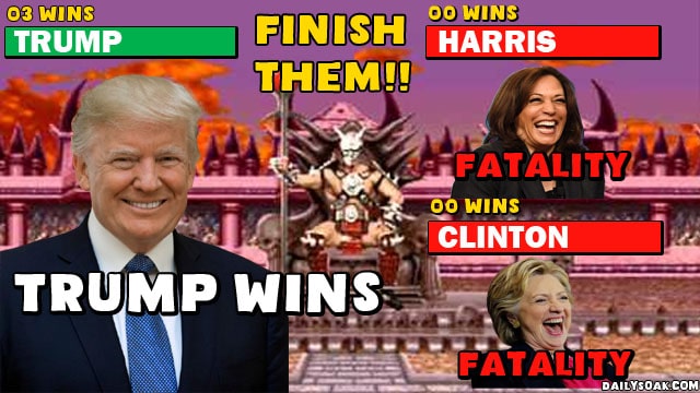 Donald Trump defeats Kamala Harris and Hillary Clinton.