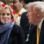 Jill Biden and Donald Trump at the Notre Dame cathedral opening.