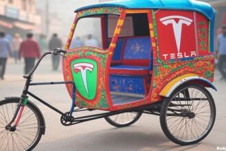 Elon Musk's new Tesla Rickshaw model.