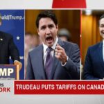 Justin Trudeau and Donald Trump on Canada tariffs.