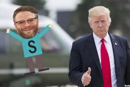 Donald Trump and Canada's Seth Rogen.