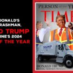 Donald Trump in his McDonald's uniform on the cover of TIME Magazine as Person of the Year.