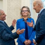 Joe Biden, Dr. Fauci, and Liz Cheney receiving pardons.