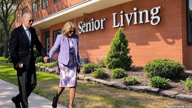 Jill Biden taking Joe Biden into a nursing home.