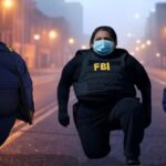 FBI agents kneeling in New Orleans,