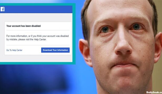 Mark Zuckerberg giving a speech on Facebook bans.