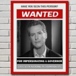 Parody wanted poster of Governor Gavin Newsom.