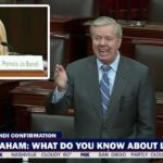 Lindsey Graham grilling nominee Pam Bondi in the Senate.