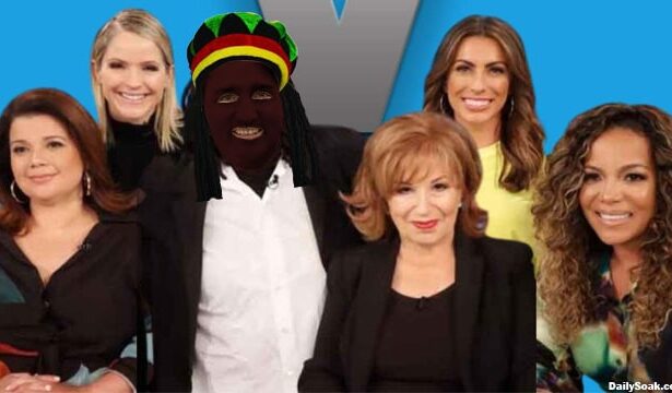 Justin Trudeau wearing blackface on The View.