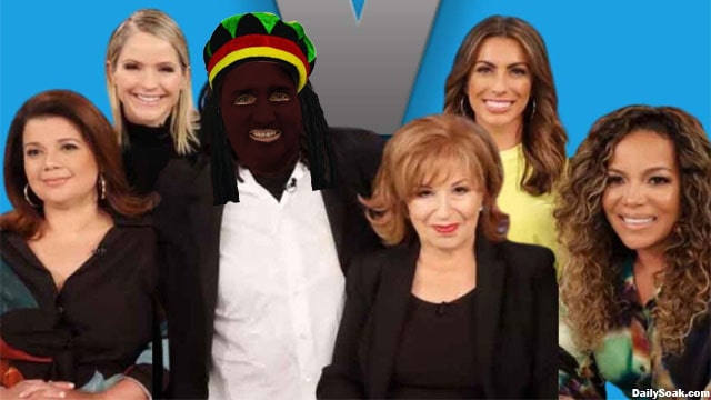 Justin Trudeau wearing blackface on The View.