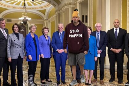 John Fetterman along with Senate Democrats.