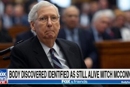 Mitch McConnell in a wheelchair in Congress.