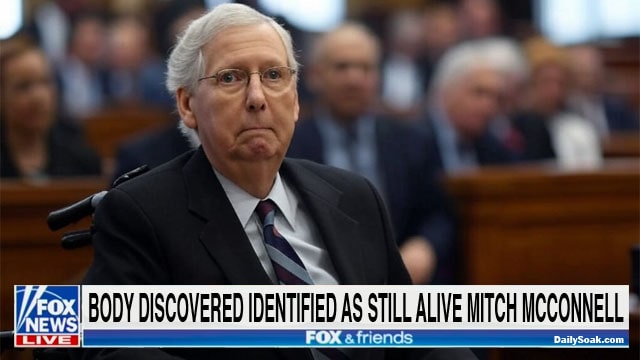 Mitch McConnell in a wheelchair in Congress.