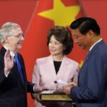 Mitch McConnell with his wife and China President Xi Jinping.