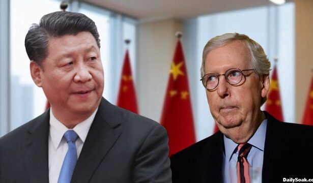 China's Xi Jinping with Mitch McConnell.