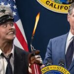 California Gavin Newsom standing next to Fire Marshall Bill in response to LA wildfires.