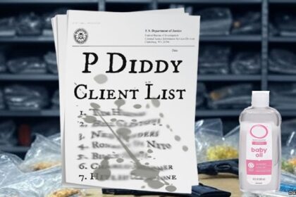 P Diddy client list papers covered in baby oil.