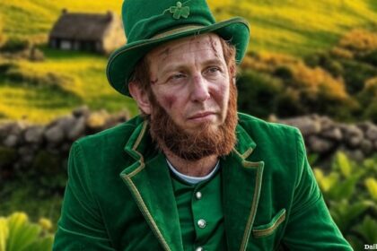 St. Patrick's Day leprechaun in Ireland.