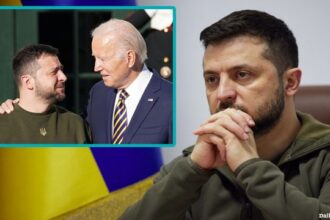 Ukraine President Zelensky thinking about Joe Biden.