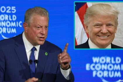 Al Gore giving a speech on President Donald Trump.