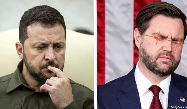 JD Vance and Volodymyr Zelensky on Trump peace deal.