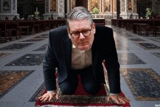 UK Prime Minister Keir Starmer at Pope Francis funeral.