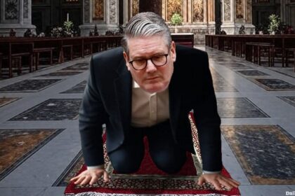 UK Prime Minister Keir Starmer at Pope Francis funeral.