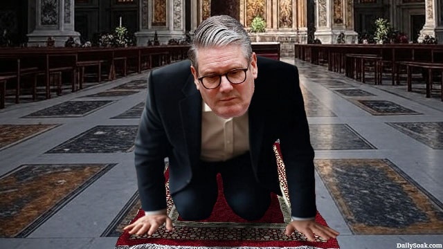 UK Prime Minister Keir Starmer at Pope Francis funeral.
