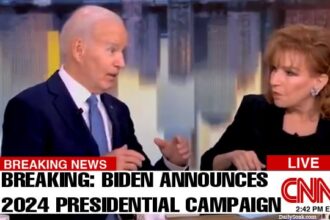 Joe Biden on The View announcing his presidential run.