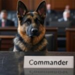Joe Biden's dog Commander inside of Congress building.