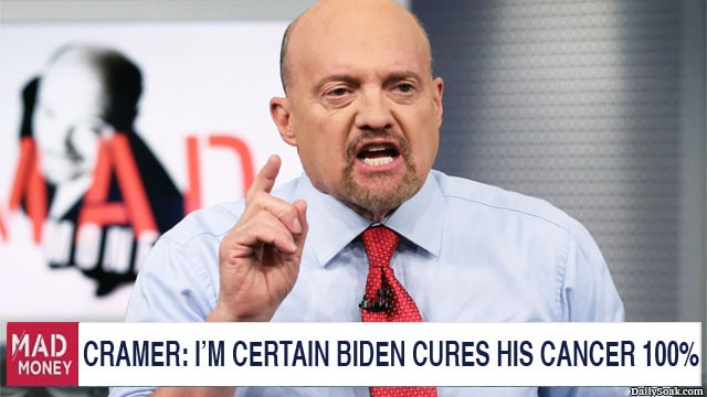 Mad Money Jim Cramer making a prediction on Joe Biden's cancer diagnosis.
