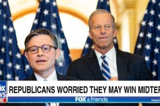 Republicans discussing Donald Trump's agenda for midterms.