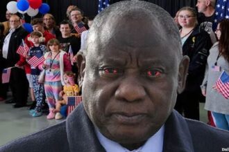 South Africa President in United States to meet with Donald Trump about white Afrikaners.