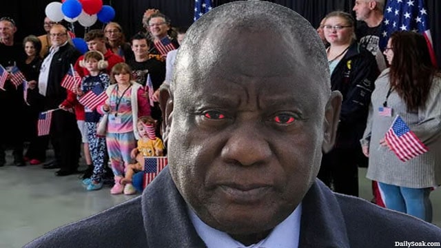 South Africa President in United States to meet with Donald Trump about white Afrikaners.