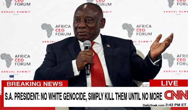 South African President speaking on the white Afrikaner genocide.